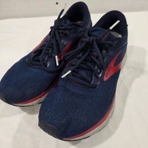 Brooks Trace 2 Mens Size 10.5D Blue Red Lace Up Road Running Athletic Shoes